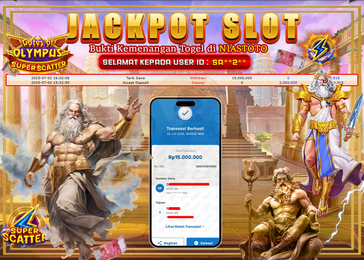 Bukti Jackpot Lunas NiasToto