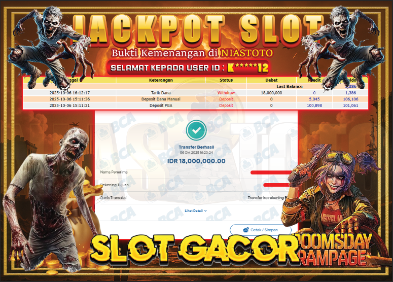 Bukti Jackpot Lunas NiasToto